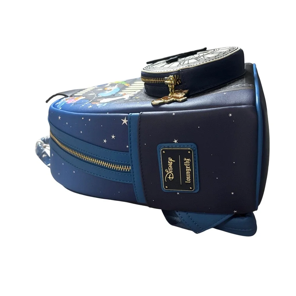 Loungefly Disney Peter Pan Glow in the Dark Big Ben Clock Mini Backpack Flying